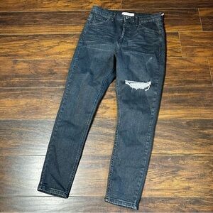 Topshop Black Jaime Distressed Supper Skinny Jeans